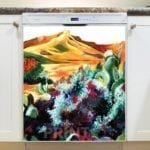 Blooming Cactuses in the Desert Dishwasher Sticker