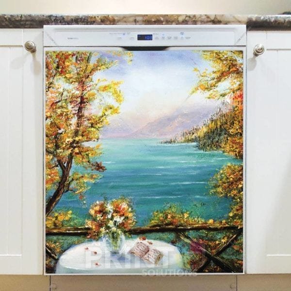 October Afternoon in the Lakehouse Dishwasher Sticker