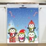291-christmas-penguin-carol-dishwasher-magnet Christmas - Penguin Carol Dishwasher Sticker