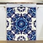 Beautiful Ethnic Native Boho Blue Mandala Design Dishwasher Sticker