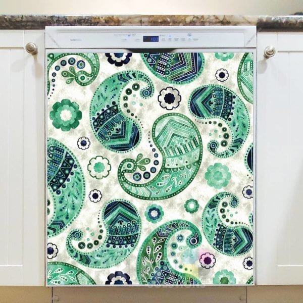 Beautiful Folk Ethnic Native Boho Paisley Design #6 Dishwasher Sticker