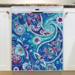 Beautiful Folk Ethnic Native Boho Paisley Design #9 Dishwasher Sticker