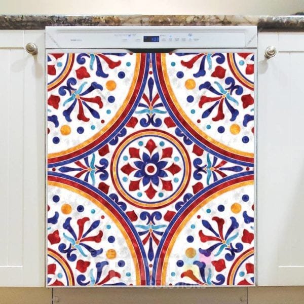 Beautiful Ethnic Native Boho Tile Design #3 Dishwasher Sticker