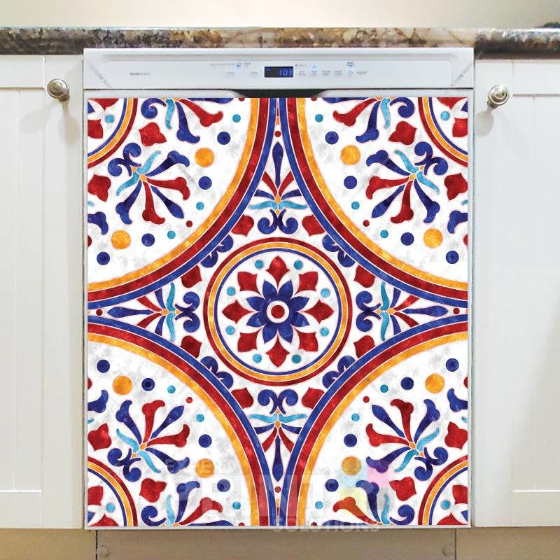 Beautiful Ethnic Native Boho Tile Design #3 Dishwasher Sticker