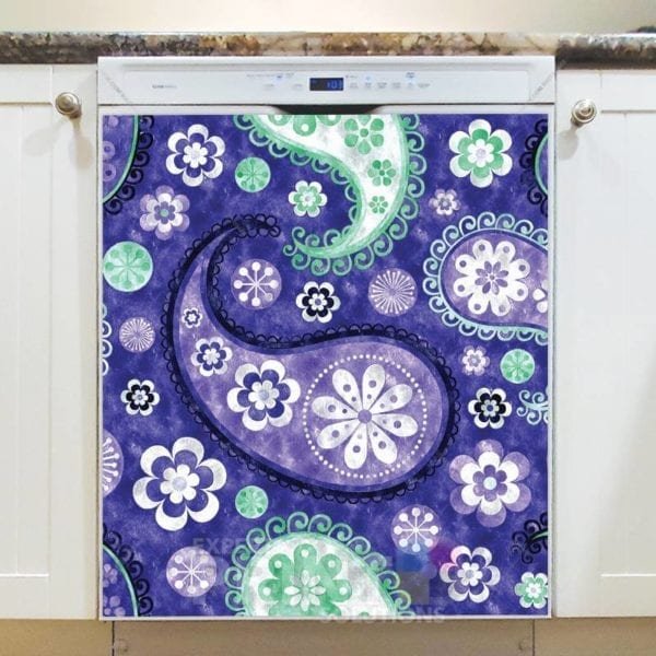 Beautiful Folk Ethnic Native Boho Paisley Design #17 Dishwasher Sticker