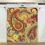 Beautiful Folk Ethnic Native Boho Paisley Design #18 Dishwasher Sticker