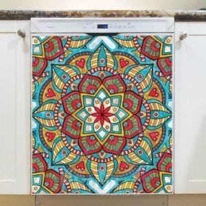 Beautiful Colorful Mandala Ethnic Bohemian Design Dishwasher Sticker