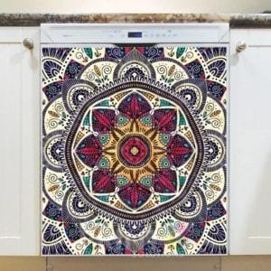 Beautiful Ethnic Native Boho Colorful Mandala Design #8 Dishwasher Sticker