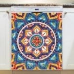 Beautiful Ethnic Native Boho Colorful Mandala Design #10 Dishwasher Sticker