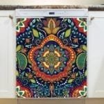 Beautiful Ethnic Native Boho Colorful Mandala Design #12 Dishwasher Sticker