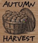 Farmhouse Burlap Pattern - Autumn #1 - Autumn Harvest Dishwasher Sticker