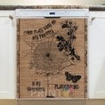 Farmhouse Burlap Pattern - Halloween #1 - Come Play with Me My Pretty in my Wonderful Playground Dishwasher Sticker