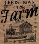 Farmhouse Burlap Pattern - Christmas #5 - Christmas on the Farm Dishwasher Sticker