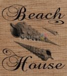 Farmhouse Burlap Pattern - Beach House Dishwasher Sticker