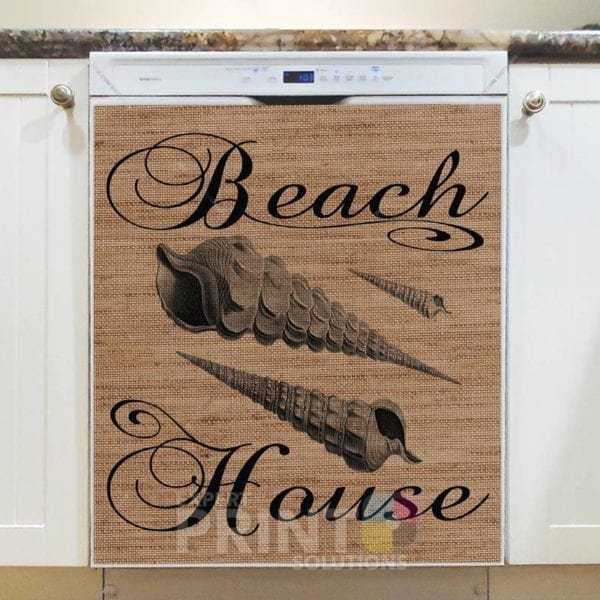 Farmhouse Burlap Pattern - Beach House Dishwasher Sticker