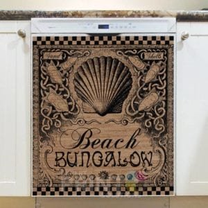Farmhouse Burlap Pattern - Beach Bungalow Dishwasher Sticker