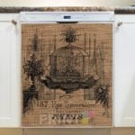 Farmhouse Burlap Pattern - Parisian Design Dishwasher Sticker