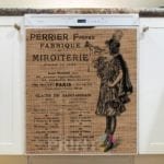 Farmhouse Burlap Pattern - Parisian Fabrics Dishwasher Sticker