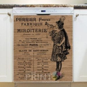 Farmhouse Burlap Pattern - Parisian Fabrics Dishwasher Sticker