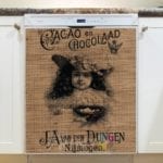 Farmhouse Burlap Pattern - Cacao and Chocolate Dishwasher Sticker