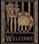 Farmhouse Burlap Pattern - Welcome for a Tea Dishwasher Sticker