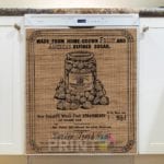 Farmhouse Burlap Pattern - Strawberry Jam Dishwasher Sticker