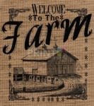 Farmhouse Burlap Pattern - Welcome to the Farm Dishwasher Sticker