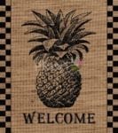 Farmhouse Burlap Pattern - Welcome Pineapple Dishwasher Sticker