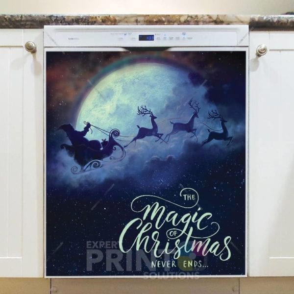 311-christmas-the-magic-of-christmas-never-ends-dishwasher-magnet Christmas - The Magic of Christmas Never Ends Dishwasher Sticker