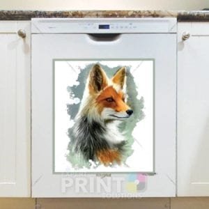 Beautiful Red Fox Dishwasher Sticker