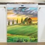 Rural Tuscany Landscape Dishwasher Sticker