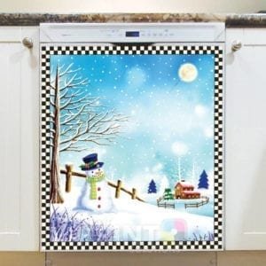Christmas - Cottage in the Meadow Dishwasher Sticker
