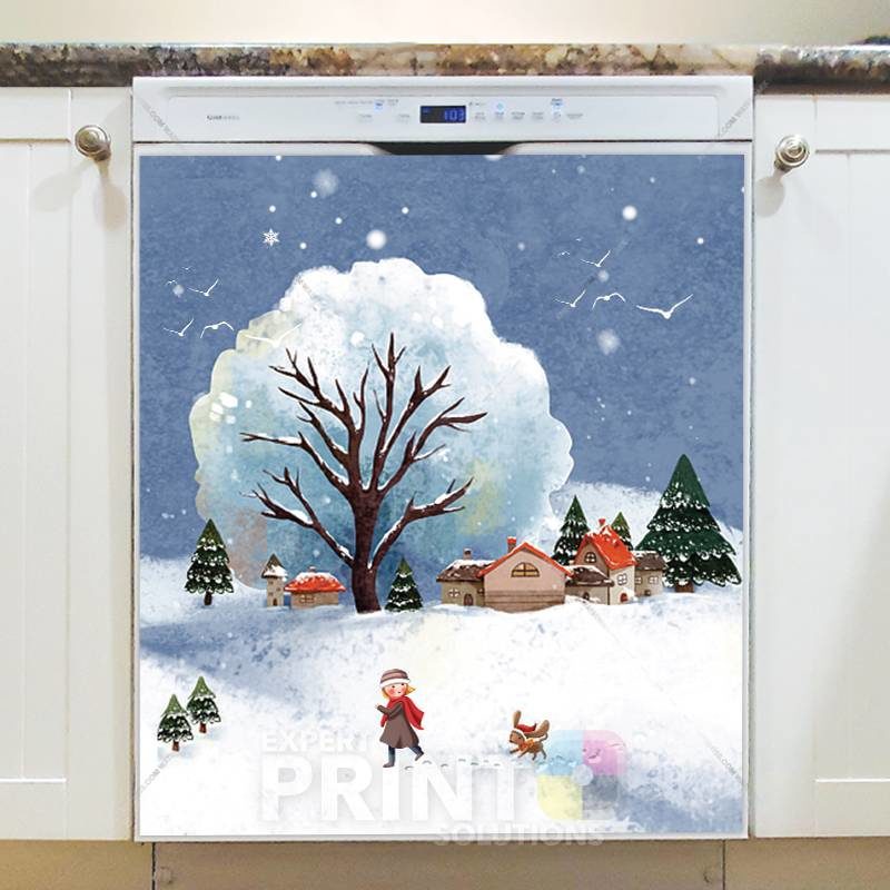 Christmas - Walking in the Winter Wonderland #2 Dishwasher Sticker