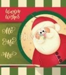 Christmas - Ho-Ho-Ho Cute Santa - Warm Wishes Dishwasher Sticker