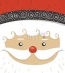 Christmas - Cute Santa's Portrait Dishwasher Sticker