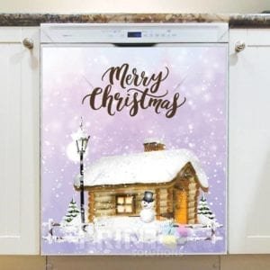 Little Winter Cottage - Merry Christmas Dishwasher Sticker