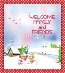 Christmas - Snowman Family Welcome - Welcome Family and Friends Dishwasher Sticker