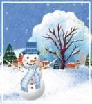 Christmas - Sweet Happy Snowman Dishwasher Sticker