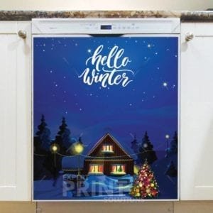 Christmas - Hello Winter Dishwasher Sticker