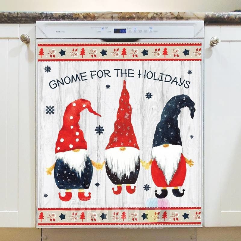 Christmas - Scandinavian Gnomes #5 - Gnome for the Holidays Dishwasher Sticker