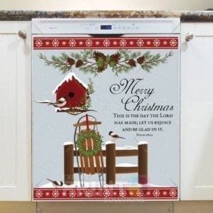 Beautiful Christmas Design - Merry Christmas Dishwasher Sticker