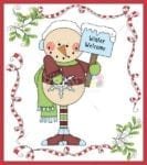 Christmas - Prim Country Christmas #60 - Winter Welcome Dishwasher Sticker