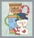 Christmas - Prim Country Christmas #53 - Hot Cocoa Dishwasher Sticker