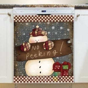 Christmas - Prim Country Christmas #44 - No Peeking Dishwasher Sticker
