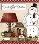 Prim Country Christmas #26 - Candle Light Christmas Dishwasher Sticker