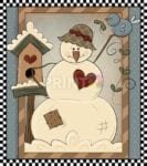 Christmas - Prim Country Christmas #10 Dishwasher Sticker