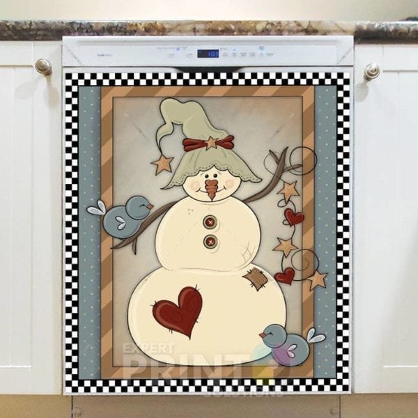 Christmas - Prim Country Christmas #9 Dishwasher Sticker