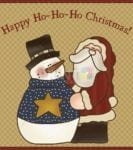 Prim Country Christmas #6 - Happy Ho-Ho-Ho Christmas Dishwasher Sticker