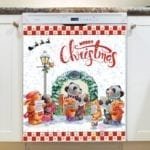 Merry Christmas - Cute Animal Carol #3 Dishwasher Sticker
