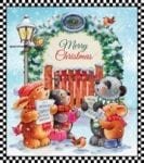 Merry Christmas - Cute Animal Carol #1 Dishwasher Sticker